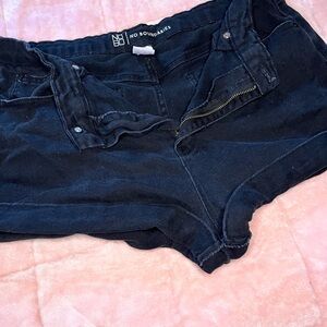 No Boundaries Charcoal Denim Shorts